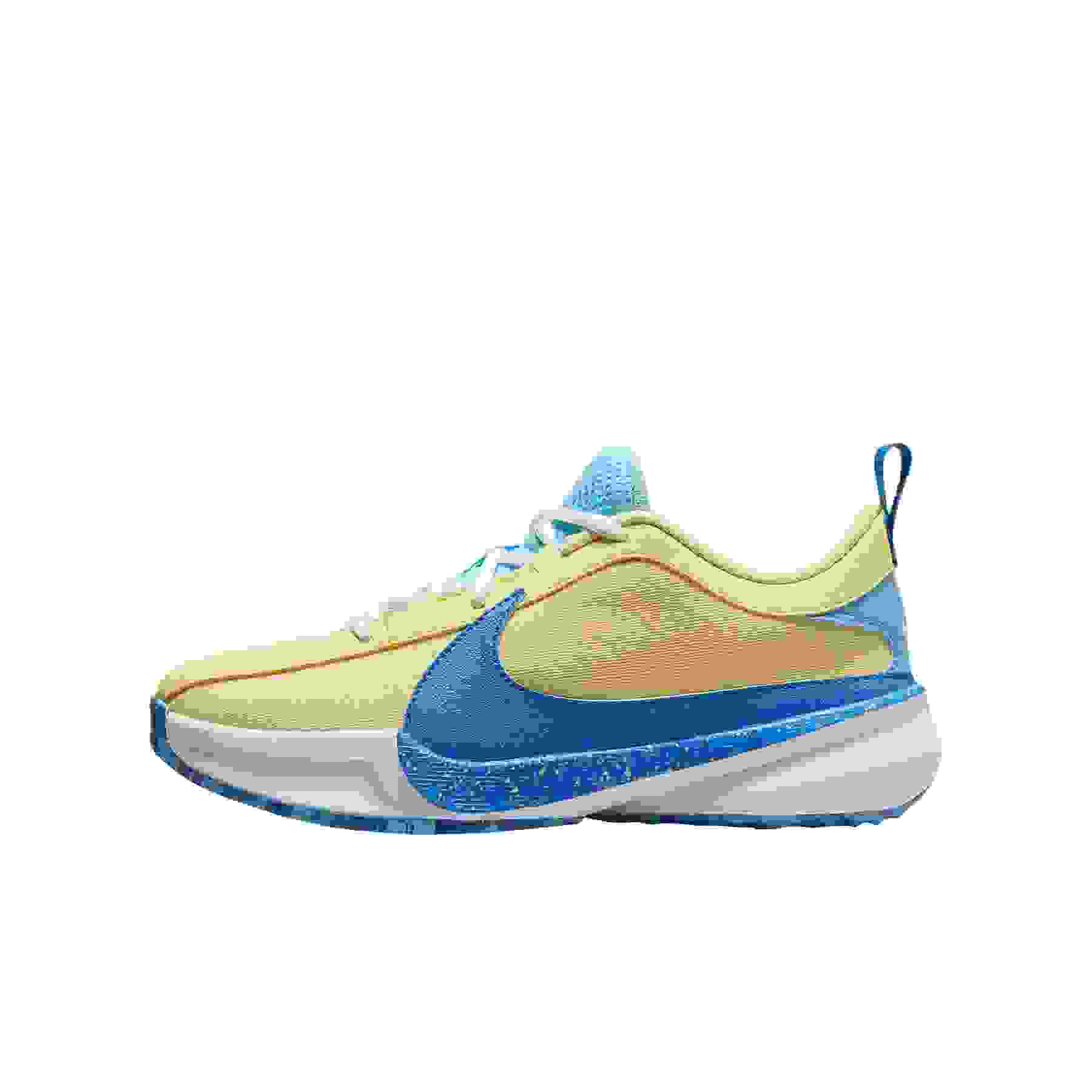 Nike Giannis Freak 5 Grade School Boys' "Photo Blue/Soft Yellow/White/Orange" Basketball Shoe
